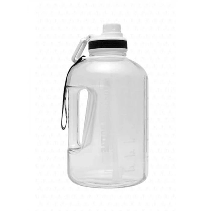Motivasyonel Su Matarası, 2.5 L Kapasite ile Beyaz Renk