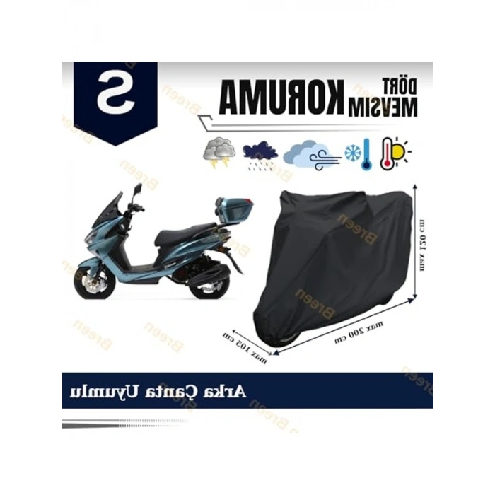 Motor Brandası - Siyah Uygun Motor Örtüsü, 2.00m Uzunluğa Kadar