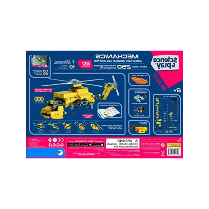 Motorlu Kurtarma Helikopteri Yapım Seti ile Mekanik Keşif