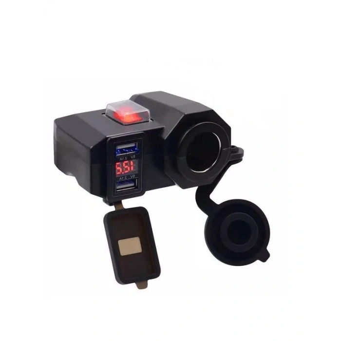 Motosiklet Çift Port USB Şarj Cihazı, Pratik Kullanım