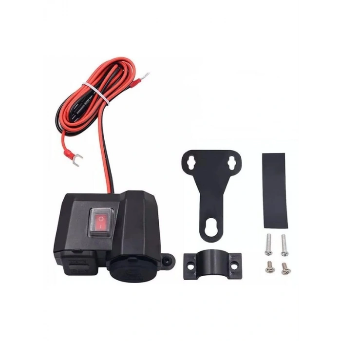 Motosiklet Çift Port USB Şarj Cihazı, Pratik Kullanım