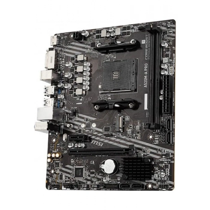 MSI A520M-A PRO AMD A520 Soket AM4 DDR4 4600(OC)MHz mATX Gaming Anakart