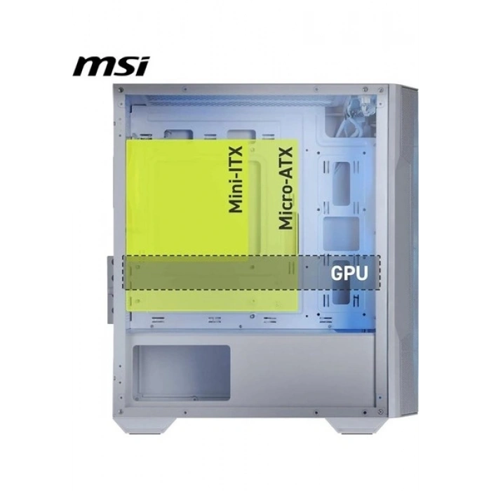 MSI Mag Force M100R Whıte Gamıng Mıcro-Tower Pc Kasası Beyaz