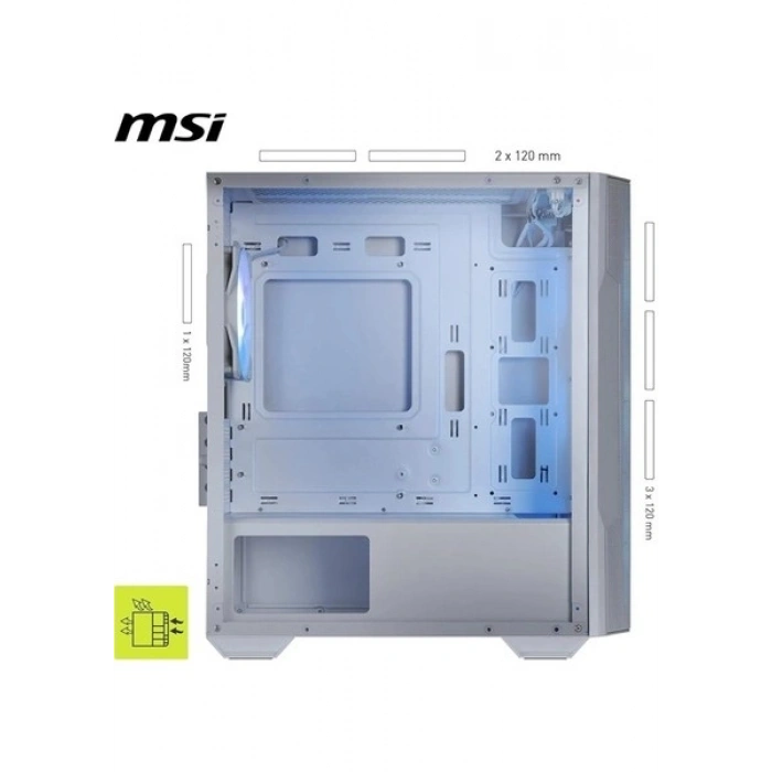 MSI Mag Force M100R Whıte Gamıng Mıcro-Tower Pc Kasası Beyaz