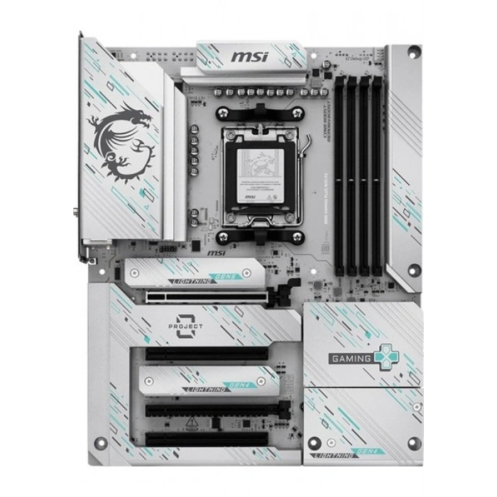 Msı MB B850 Gamıng Plus Wıfı Pz Am5 Ddr5 8200MHZ(OC) Dp 3x M.2 USB 10GBS 5g Lan Wı-Fı 7 Atx