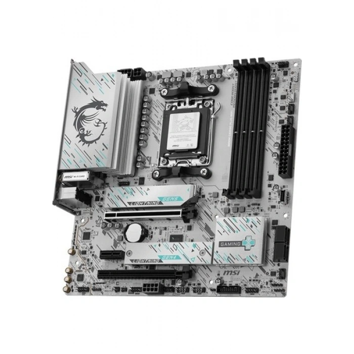 Msı MB B850M Gamıng Plus Wıfı Am5 Ddr5 8200MHZ(OC) HDMI Dp 2x M.2 USB 10GBS 5g Lan Wı-Fı 7 Matx