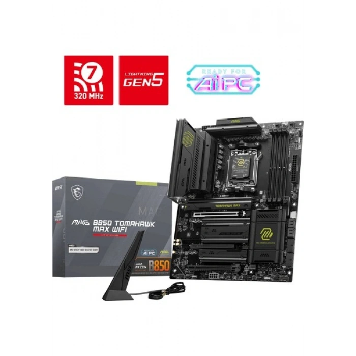 Msı MB Mag B850 Tomahawk Max 8400MHZ(OC) DDR5 Am5 Atx Anakart