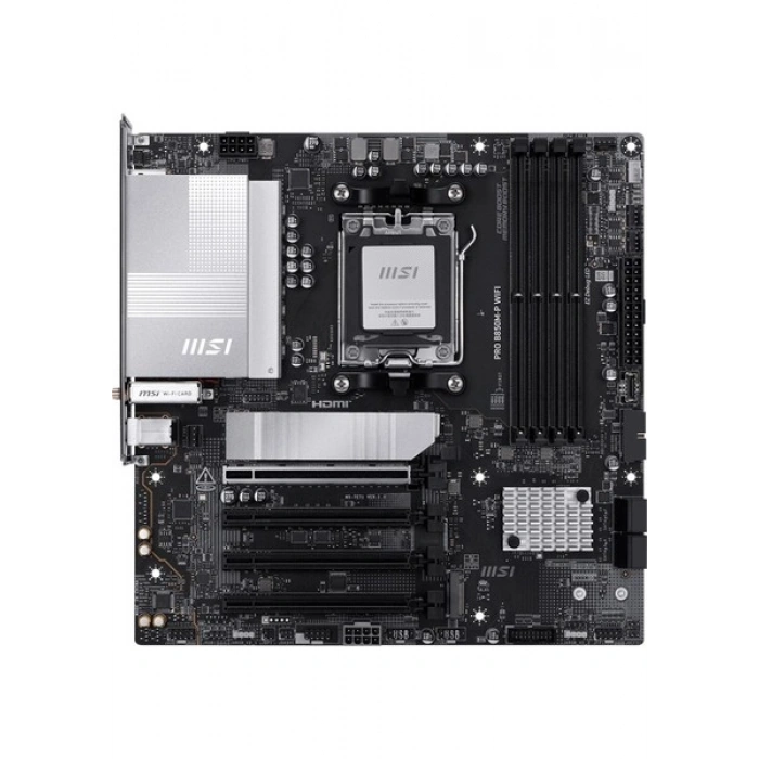 Msı MB Pro B850M-P Wıfı Am5 Ddr5 8200MHZ(OC) HDMI Dp 3x M.2 USB 10GBS 5g Lan Wı-Fı 7 Matx