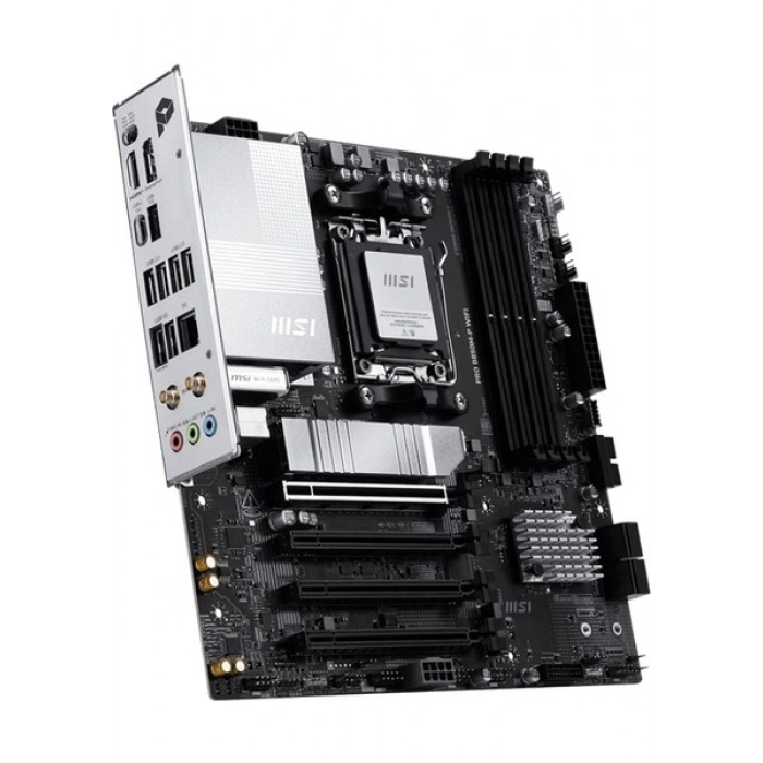 Msı MB Pro B850M-P Wıfı Am5 Ddr5 8200MHZ(OC) HDMI Dp 3x M.2 USB 10GBS 5g Lan Wı-Fı 7 Matx