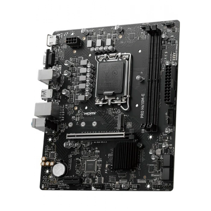 MSI MB PRO H610M-E SOKET 1700 DDR5 5600MHZ(OC) HDMI VGA M.2 USB3.2 1x 1G LAN mATX