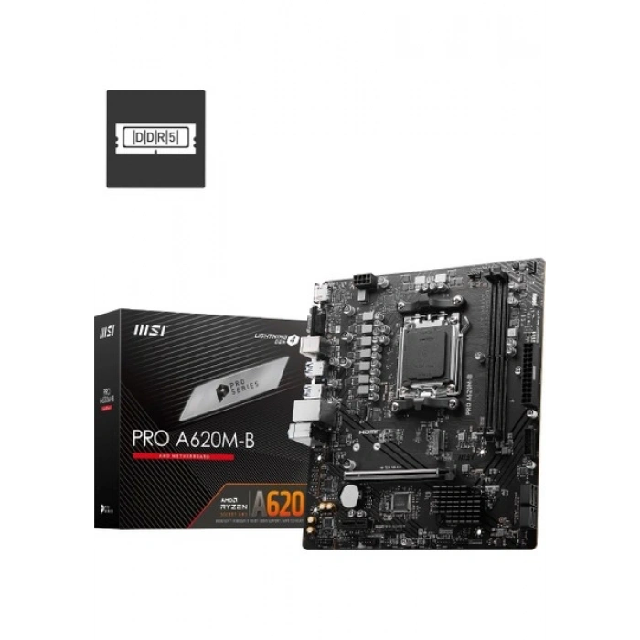 MSI Pro A620M-B DDR5 6800Mhz (OC) M.2 AM5 mATX Anakart