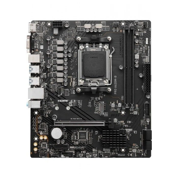 MSI Pro A620M-B DDR5 6800Mhz (OC) M.2 AM5 mATX Anakart