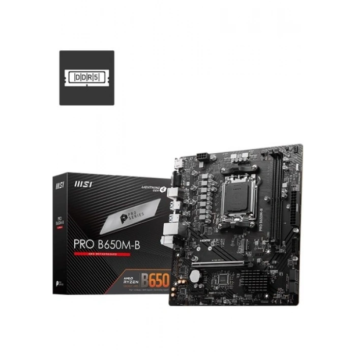 MSI PRO B650M-B AM5 DDR5 6800MHZ(OC) HDMI VGA M.2 USB3.2 2.5G LAN mATX
