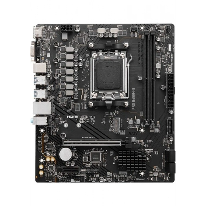 MSI PRO B650M-B AM5 DDR5 6800MHZ(OC) HDMI VGA M.2 USB3.2 2.5G LAN mATX
