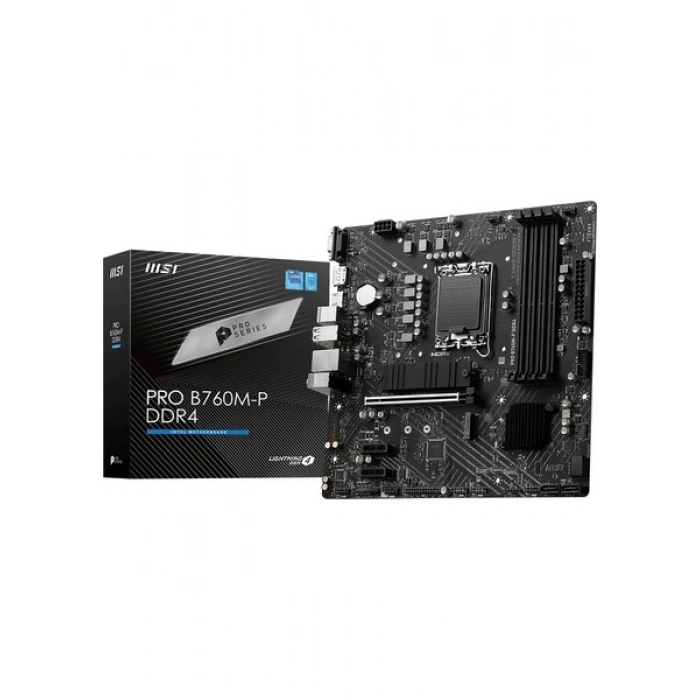 MSI Pro B760M-P DDR4 4800MHz (OC) RGB M.2 1700p mATX Anakart
