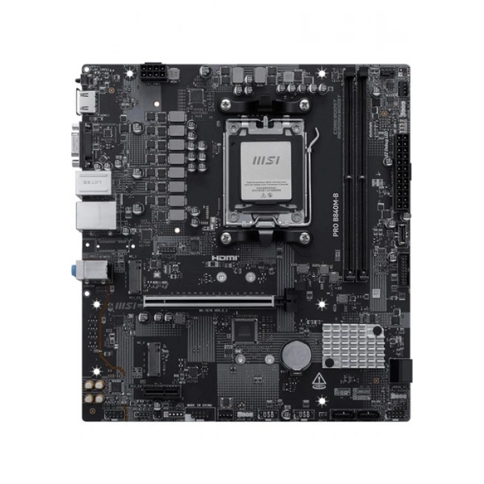 MSI PRO B840M-B 8000MHz (OC) DDR5 Soket AM5 M.2 HDMI VGA mATX Anakart