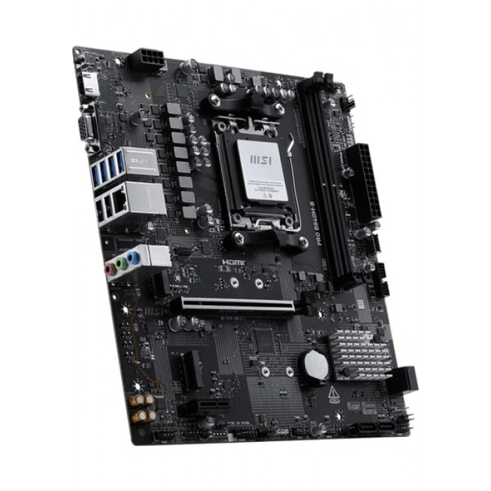 MSI PRO B840M-B 8000MHz (OC) DDR5 Soket AM5 M.2 HDMI VGA mATX Anakart
