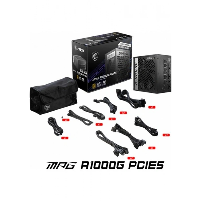 MSI PSU MPG A1000G PCIE5 1000W 80+ GOLD POWER SUPPLY