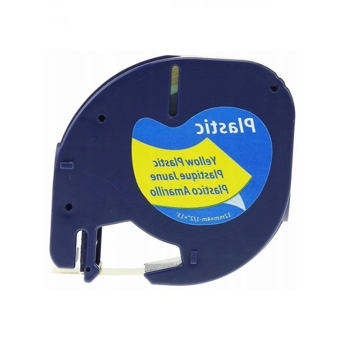 Muadil LetraTag Bant, Sarı Renk, 4 m x 12 mm