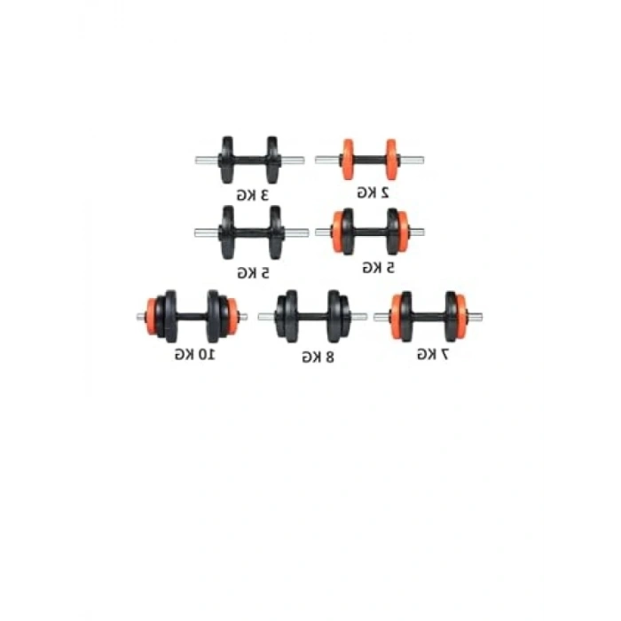 Multifonksiyonel Dambıl Seti - 2x10.5 Kg Turuncu-Siyah