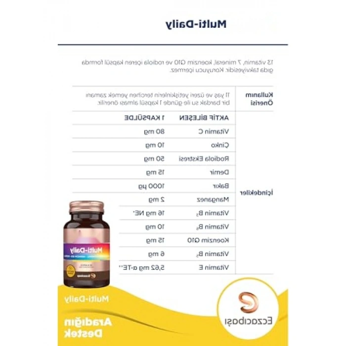 Multivitamin ve Enerji Desteği - 30 Kapsül