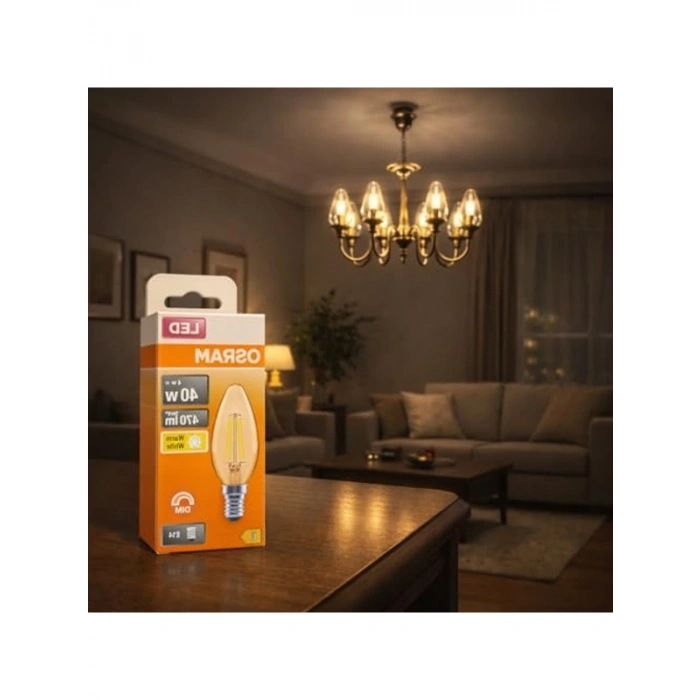 Mum Ampul 4W E14, Dimmer Uyumlu, 4’lü Paket