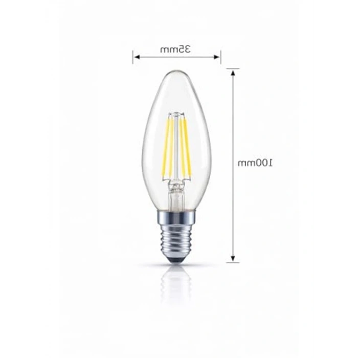 Mum Ampul 4W E14, Dimmer Uyumlu, 4’lü Paket