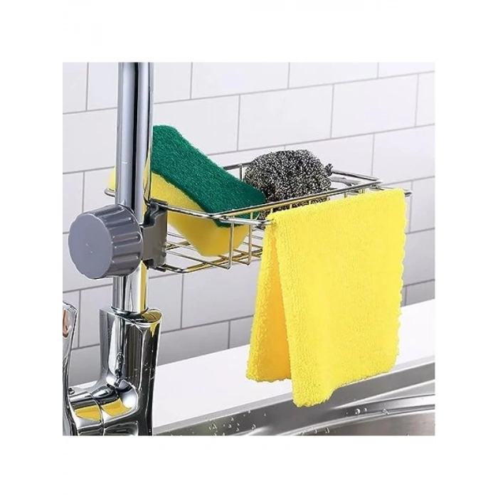 Musluk Üstü Depolama Rafı - Paslanmaz Çelik, Ayarlanabilir