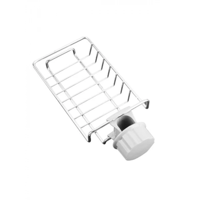 Musluk Üstü Tek Katlı Mutfak ve Banyo Rafı - Sabun ve Sünger Askısı