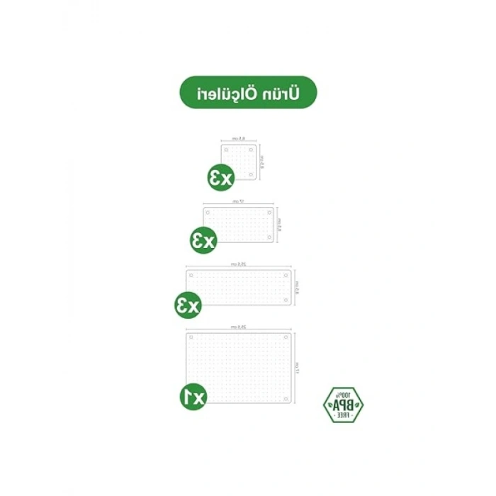 Mutfak Çekmecesi İçin Modüler Organizer Seti - 10 Parça