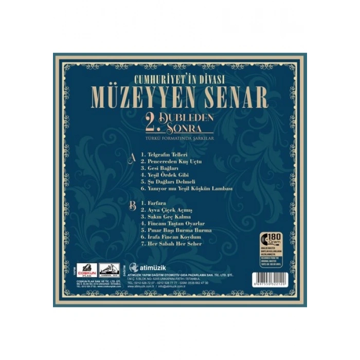 Müzeyyen Senar / 2. Dubleden Sonra (Analog Kayıt 180 gr)(Plak)