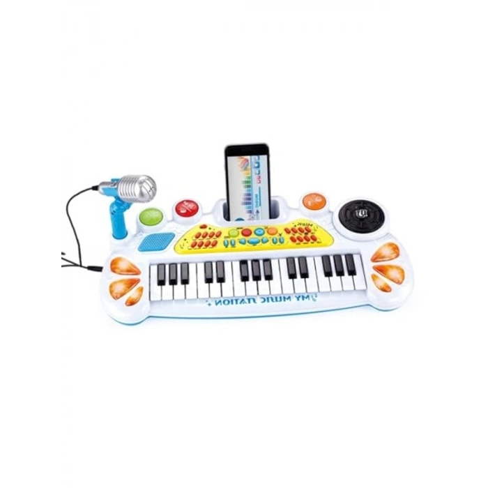Müzik Eğlencesi: 45 cm Elektronik Org ve Mikrofon