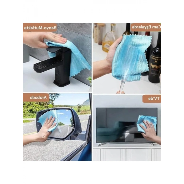 Nano Teknoloji Mikrofiber Temizlik Bezi (Mavi)