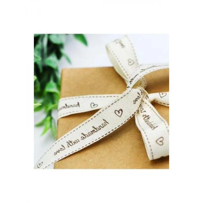 Natürel Pamuk Şerit, Handmade, 1.5 cm x 2 Metre