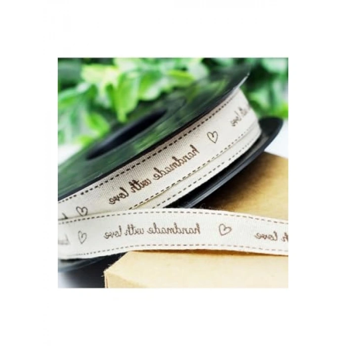 Natürel Pamuk Şerit, Handmade, 1.5 cm x 2 Metre