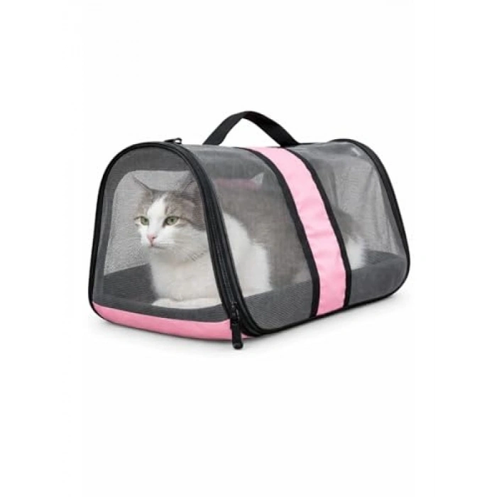 Nefes Alabilen Fileli Kedi Taşıma Çantası, Hafif ve Katlanabilir