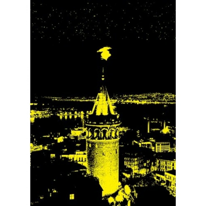 Neon Etkili 1000 Parça Galata Kulesi Puzzle