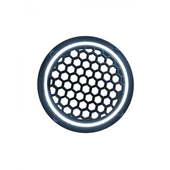 Neon Işıklı 16 cm Hoparlör Kapağı - 2 Adet - Beyaz