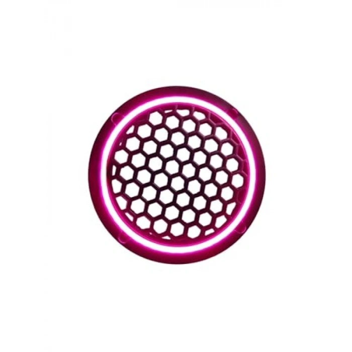 Neon Işıklı 16 cm Hoparlör Kapağı - 2 Adet - Pembe