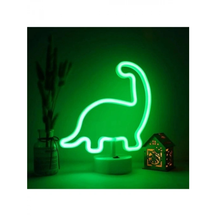 Neon Led Işıklı Masa Lambası, USB ile Çalışan Aydınlatma