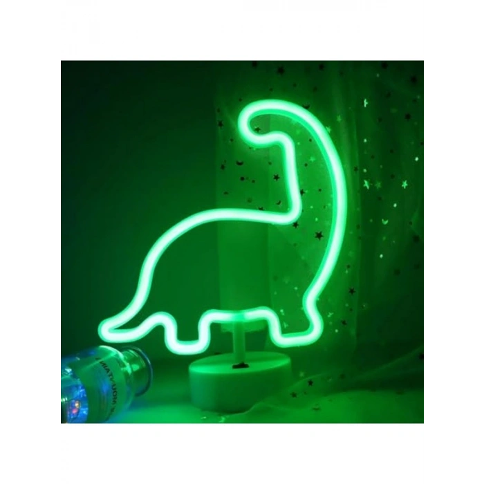Neon Led Işıklı Masa Lambası, USB ile Çalışan Aydınlatma