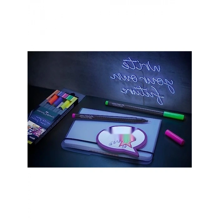 Neon Renklerde İnce Keçe Uçlu Kalem Seti - 5li