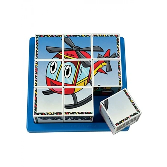 Neşeli Taşıtlar Puzzle Seti - 6 Farklı Yapboz