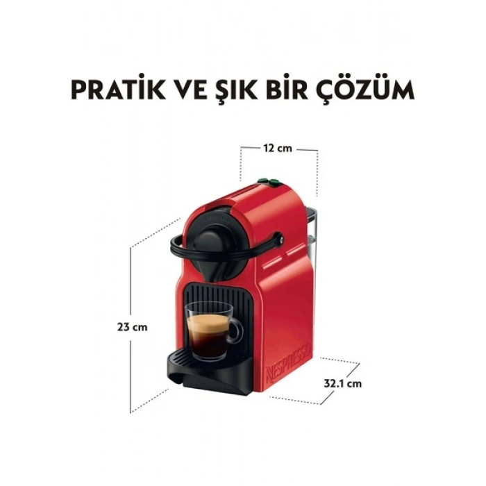 Nespresso İnissia C40 Red Kahve Makinesi,Kırmızı