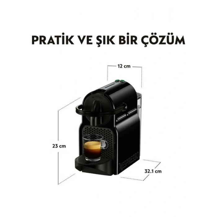 Nespresso İnissia D40 Kahve Makinesi,Black