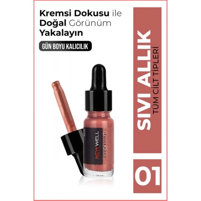 New Well Sıvı Allık Pembe Kremsi Doku Sedefli Bitiş