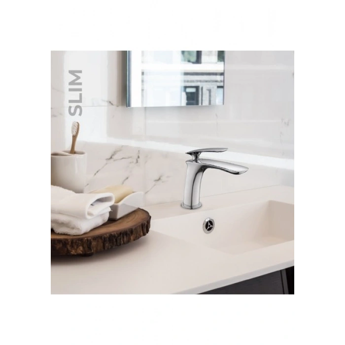 Newarc 121521 Newarc Slim Lavabo Bataryası Krom
