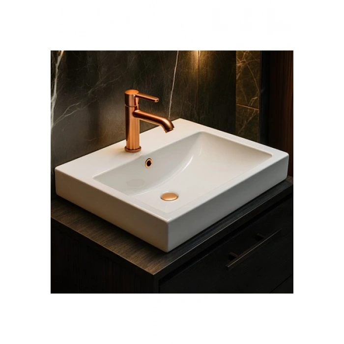 Newarc Aqua Beyaz Delikli Lavabo 60x46 Cm AQU.L.060