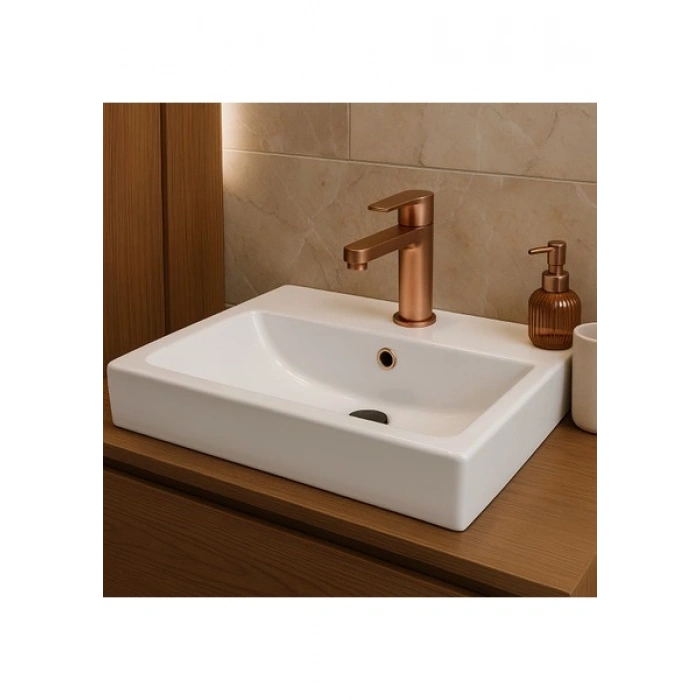 Newarc Aqua Beyaz Delikli Lavabo 60x46 Cm AQU.L.060
