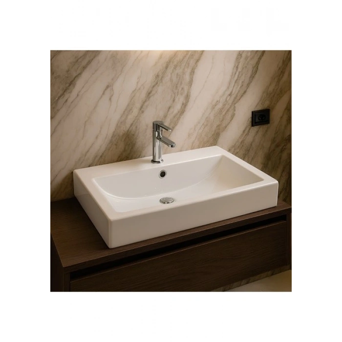 Newarc Aqua Beyaz Delikli Lavabo 60x46 Cm AQU.L.060